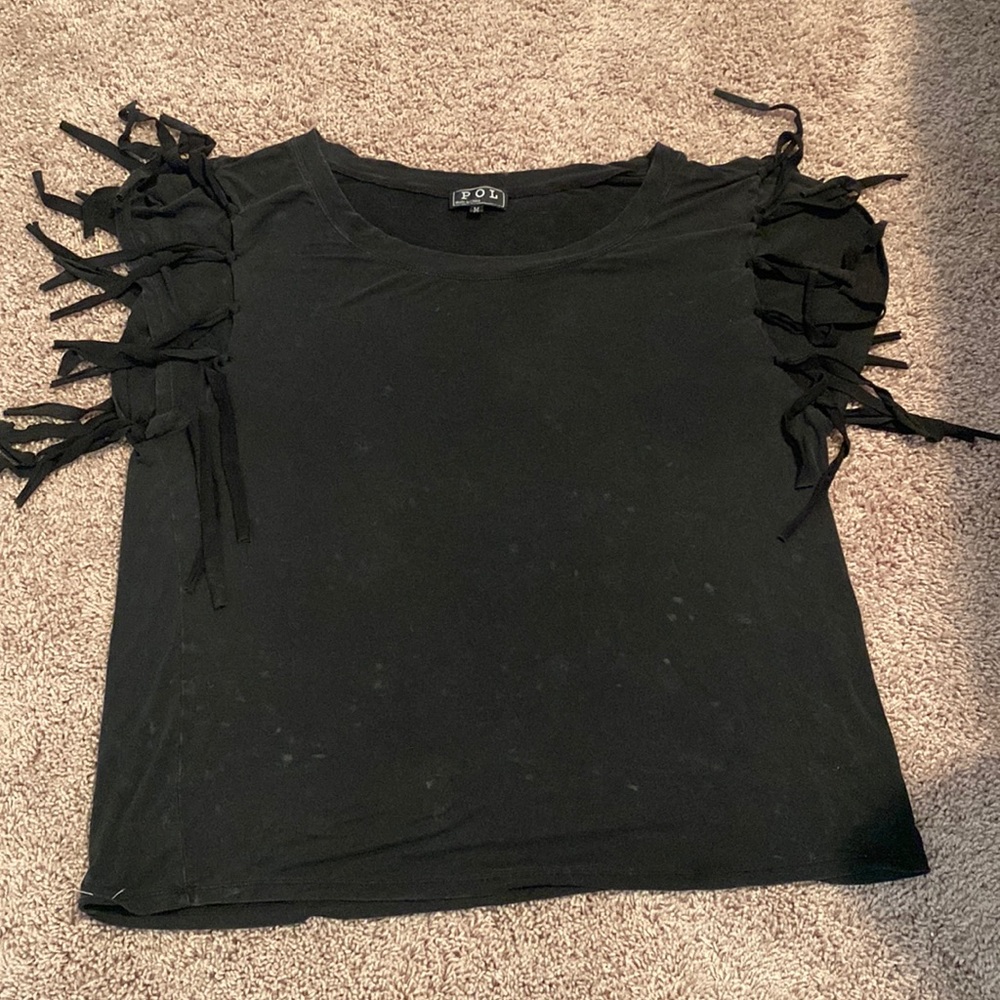 fringe shirt acid washed from boutique size medium runs Large